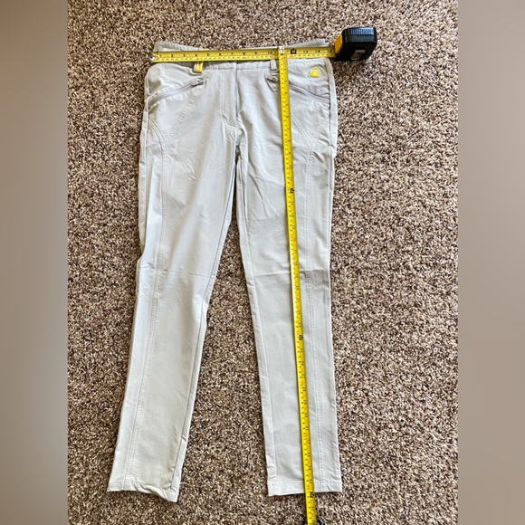 HONMA golf Pants in light grey and yellow. Super Lightweight. Women's M. skinny. - Picture 10 of 10